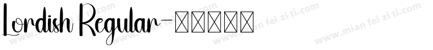 Lordish Regular字体转换
